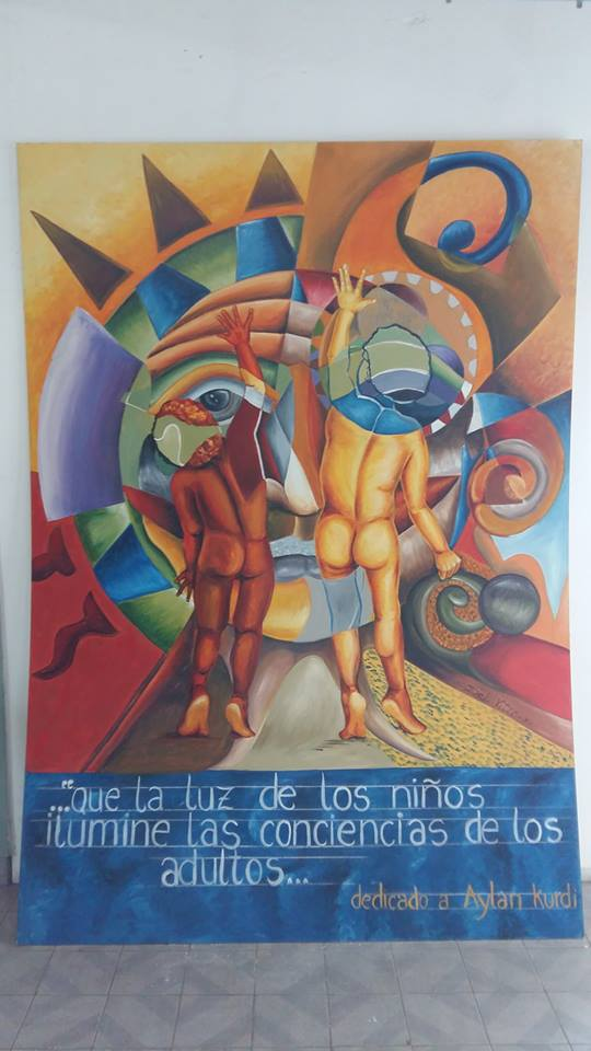 Homenaje a la memoria del niño Aylan kurdy