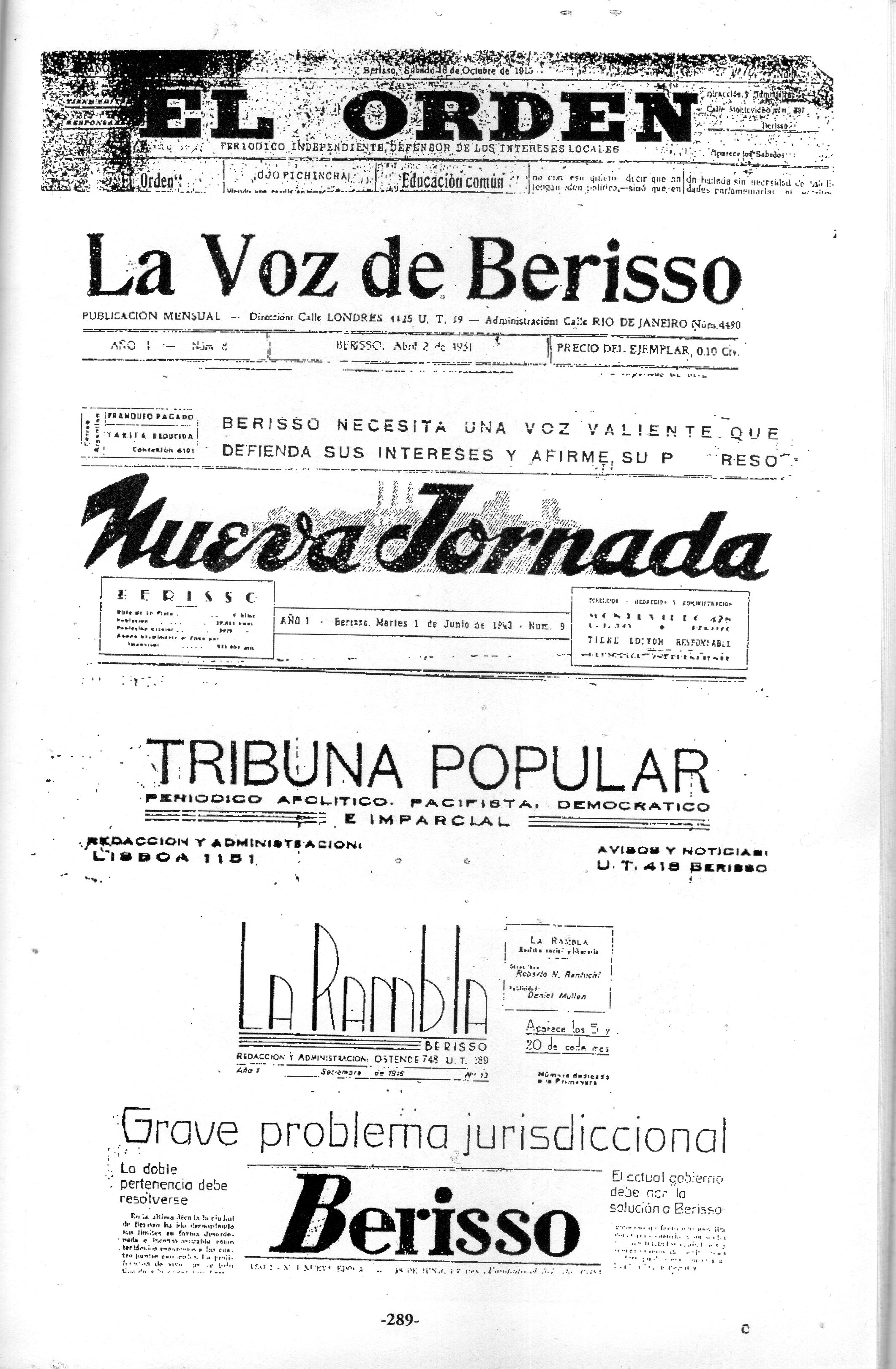 Medios Periodísticos de Berisso I