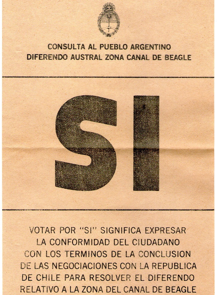 Consulta al Pueblo Diferendo Canal de Beagle