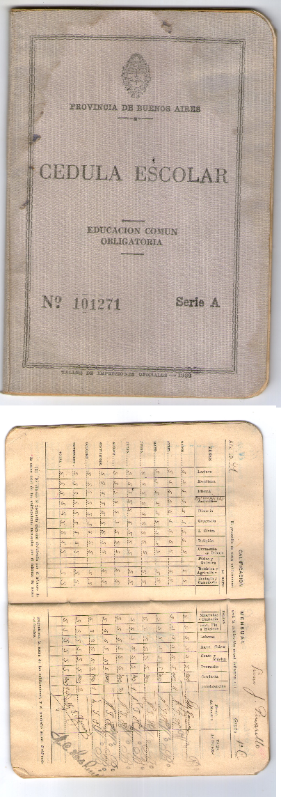 Cédula Escolar de 1941