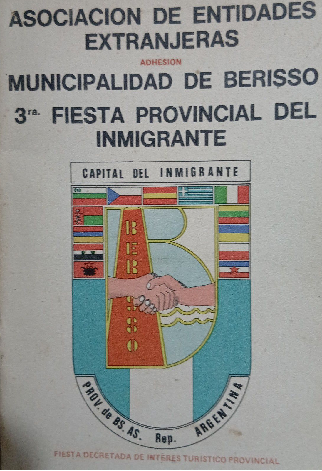 Historia de la Fiesta Provincial Del Inmigrante
